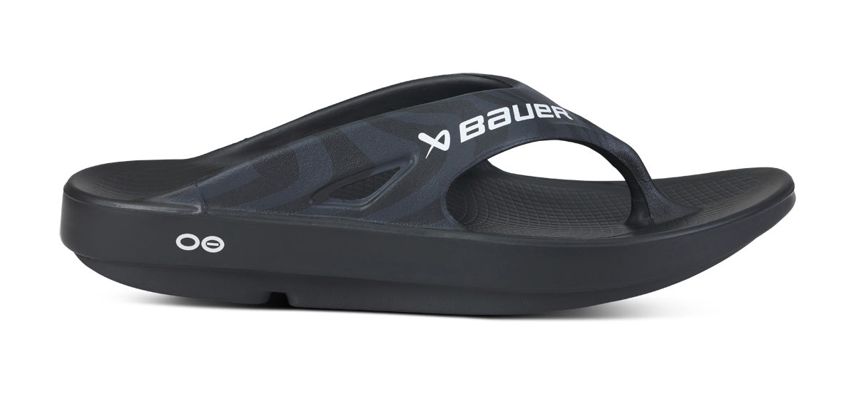 BAUER/OOFOS Men'S OOriginal Sport Sandal – Black Asphalt - Image 2