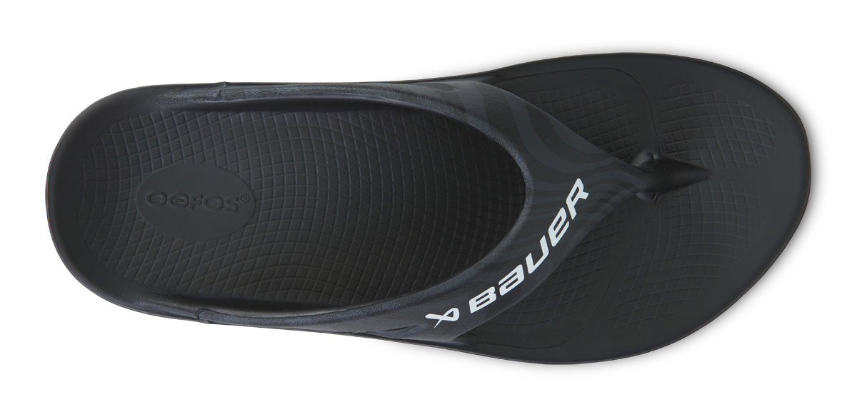BAUER/OOFOS Men'S OOriginal Sport Sandal – Black Asphalt - Image 6