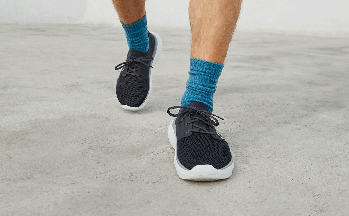 Men'S OOmy Stride - White Black - Image 9