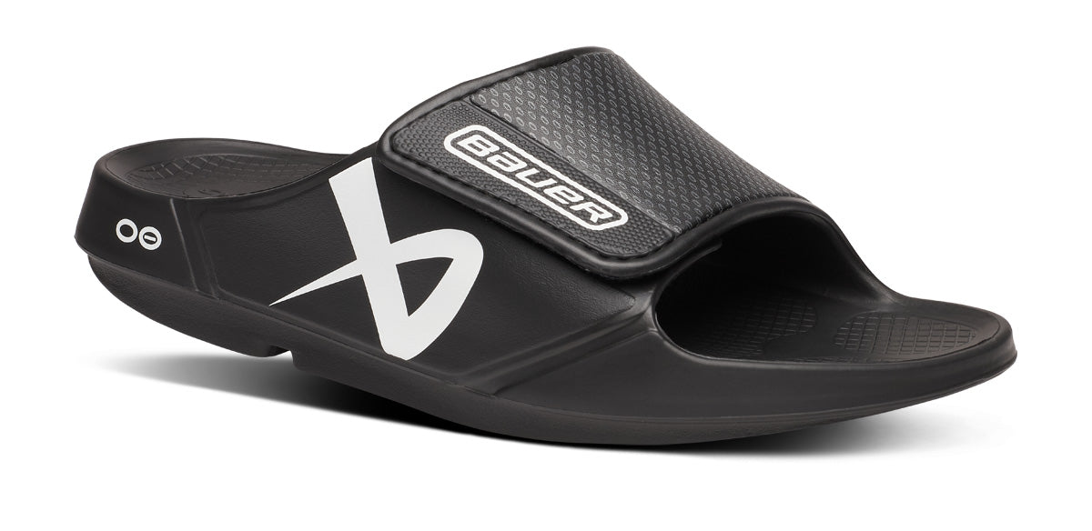 BAUER/OOFOS Women'S OOahh Sport Flex Sandal – Black
