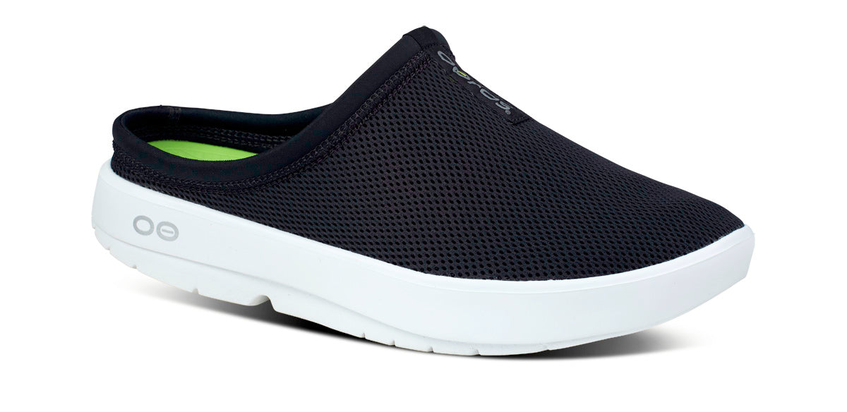 Men'S OOcoozie Sport Mule - White Black (SALE)